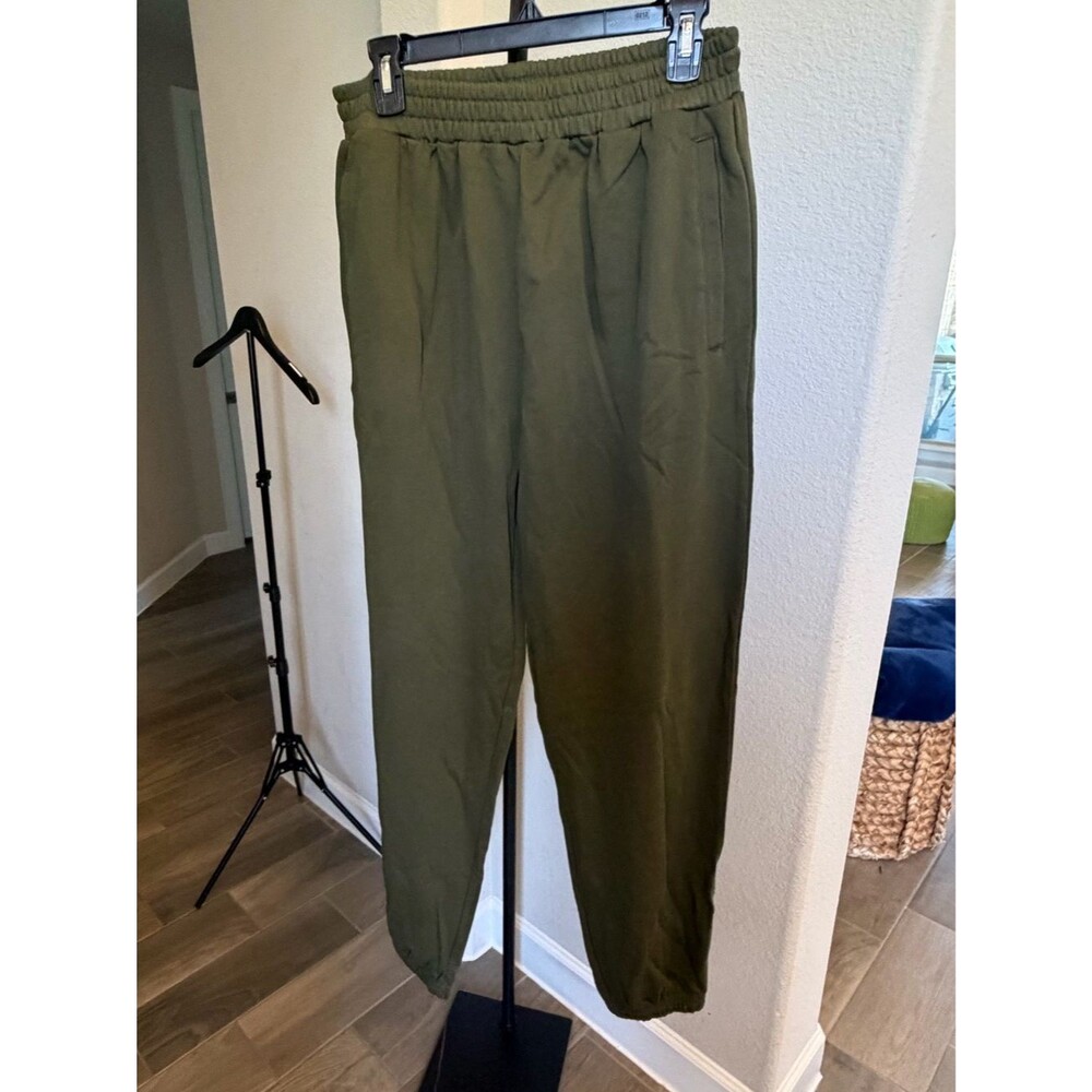 NWOT naked wardrobe Olive Green Elastic-Waist Track Pants Joggers XL